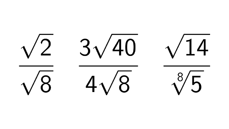 División de radicales
