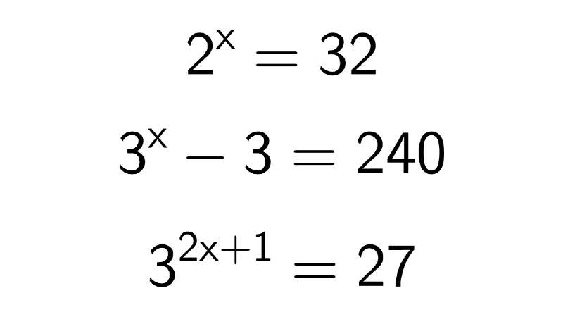 Ecuaciones exponenciales