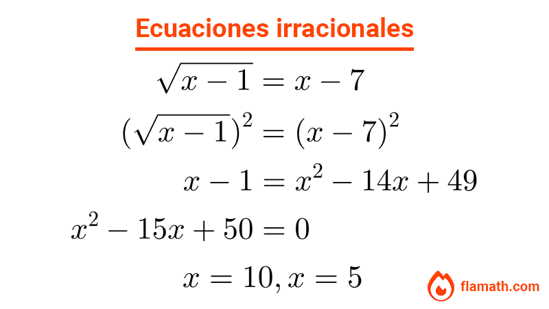 Ecuaciones irracionales con raíces cuadradas Ecuaciones irracionales con raíces cuadradas ejercicio resuelto