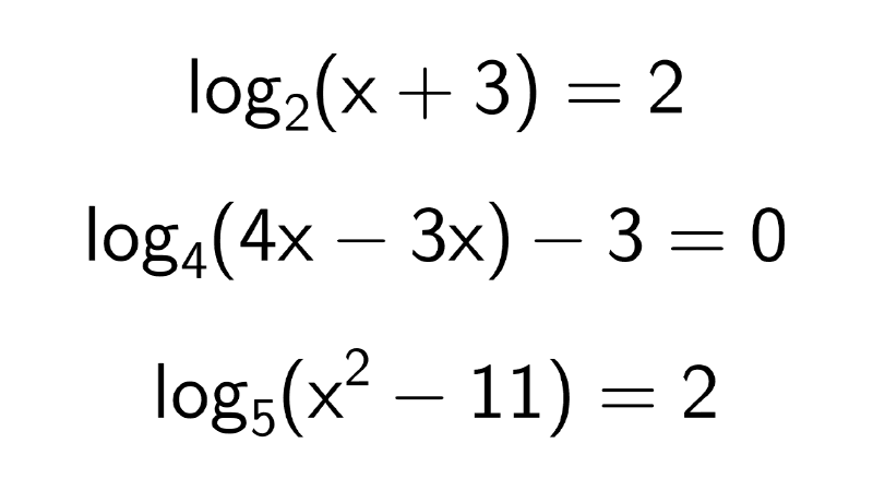 Ecuaciones logarítmicas