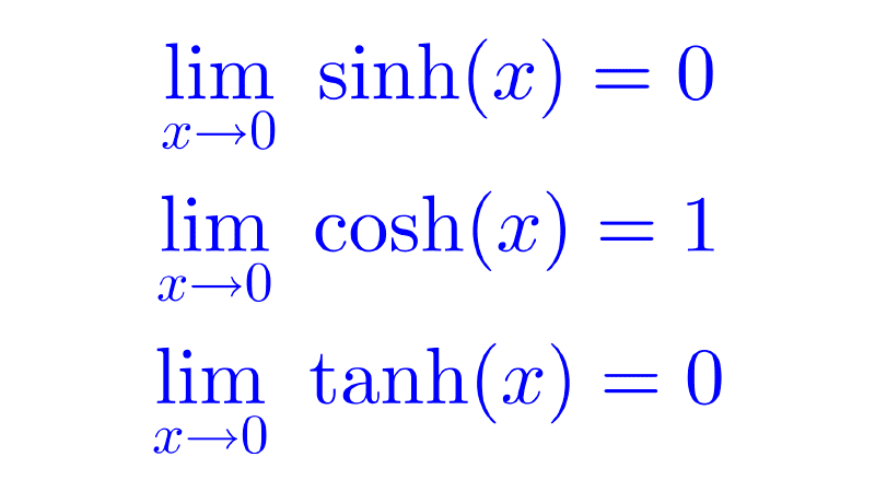 Límites de funciones hiperbólicas