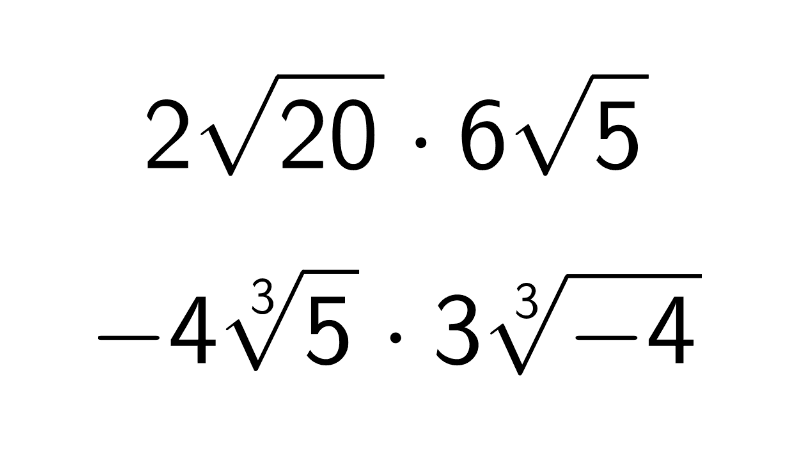 Multiplicación de raíces