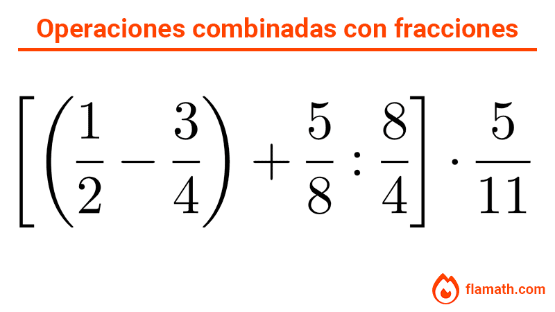 Cálculos combinados entre fracciones Cálculos combinados entre fracciones con sumas, restas, multiplicaciones y divisiones