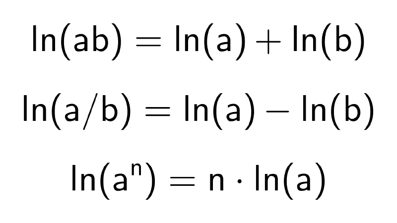 Propiedades de los logaritmos naturales 116 Propiedades de los logaritmos naturales