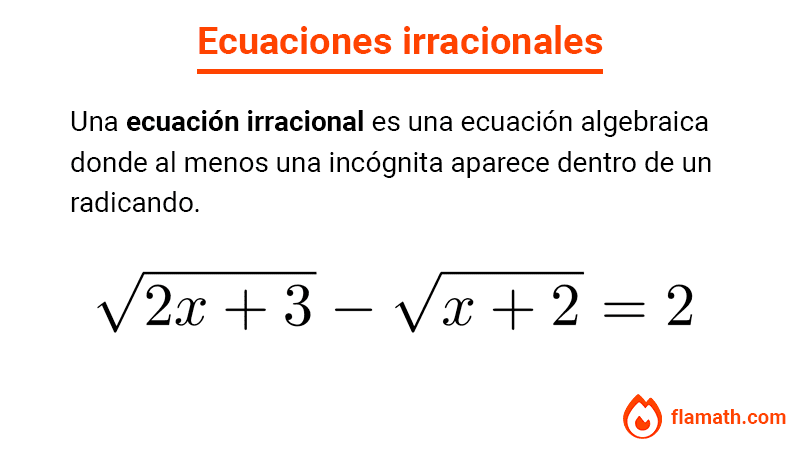 Qué son las ecuaciones irracionales Qué son las ecuaciones irracionales con ejemplo