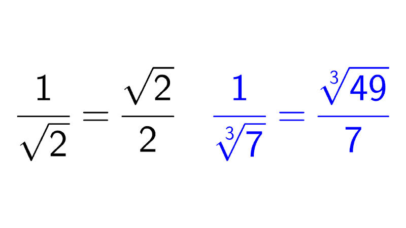 Racionalización de denominadores