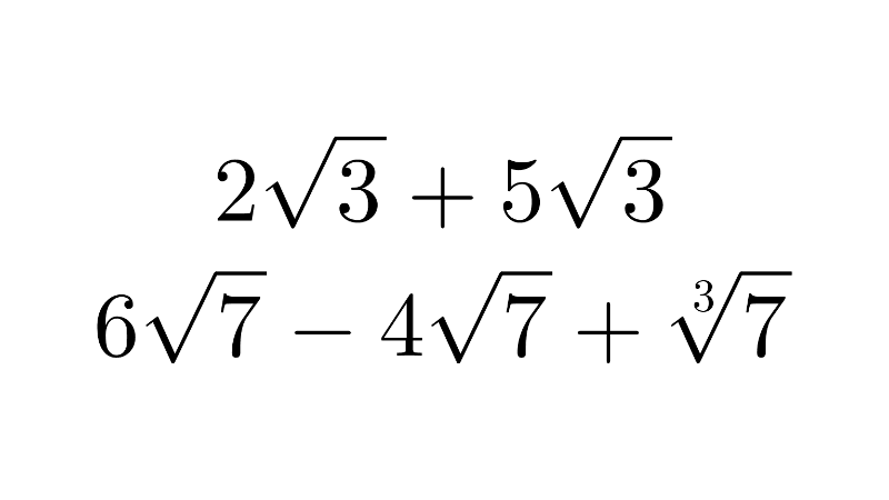 Suma y resta de radicales