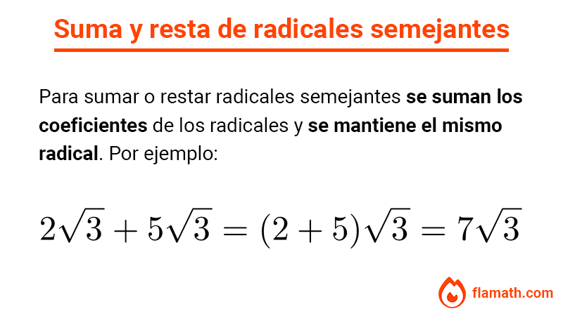 Suma y resta de radicales semejantes Cómo realizar la suma y resta de radicales semejantes, ejemplo resuelto
